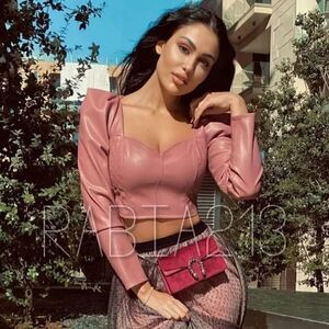 LAST 1!🔥BLOGGERS‎ FAV ZARA FAUX LEATHER CROP TOP